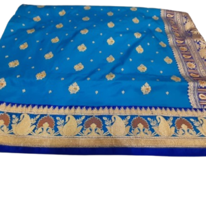 contrast banarasi saree