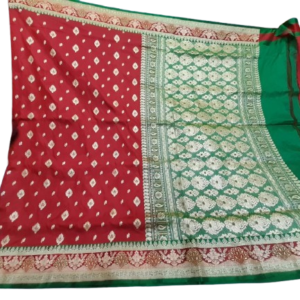 contrast banarasi saree